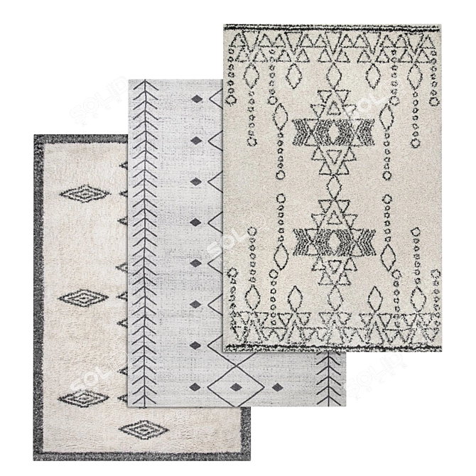 Title: Luxury Carpets Set 3D model image 1