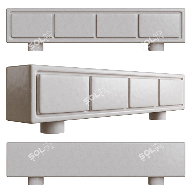 Luxury Kelly Wearstler COLINA Credenza 3D model image 1