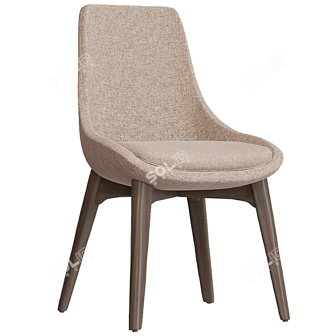 Italian Elegance: Ditre Linear Chair 3D model image 6