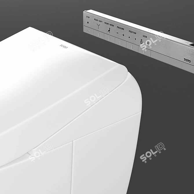 TOTO NEOREST AH Toilet: Electronic, wall-mounted with Remote Control 3D model image 5