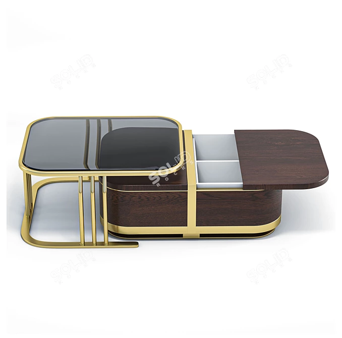 Modern Nesting Coffee Table 3D model image 9