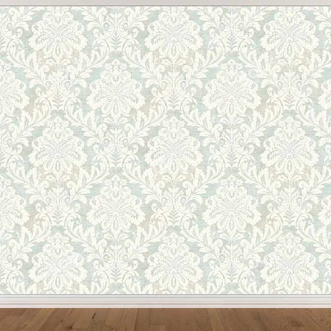 Seamless Wallpaper Set: 3 Colors 3D model image 4