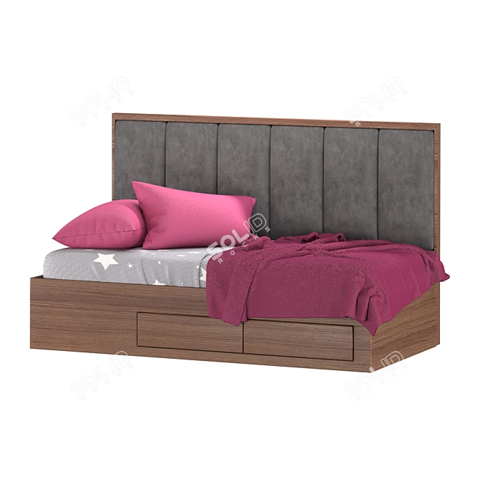 Dreamy LUDUS Kids Bed 3D model image 5