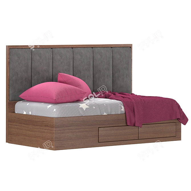 Dreamy LUDUS Kids Bed 3D model image 1