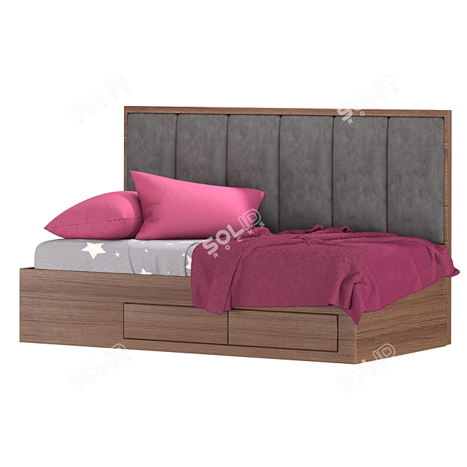 Dreamy LUDUS Kids Bed 3D model image 3