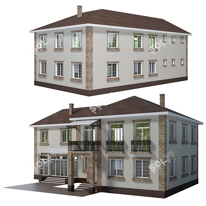 Spacious Private Residence 3D model image 1