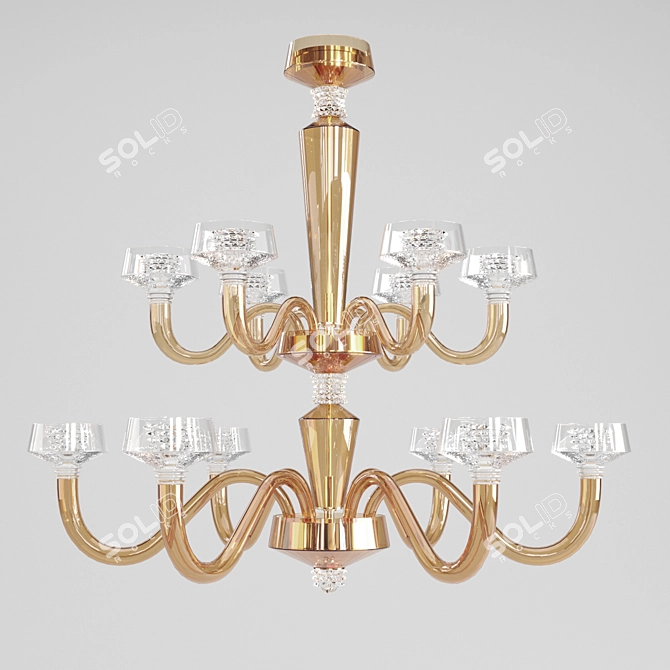 Rosati_L Crystal Chandelier 3D model image 1