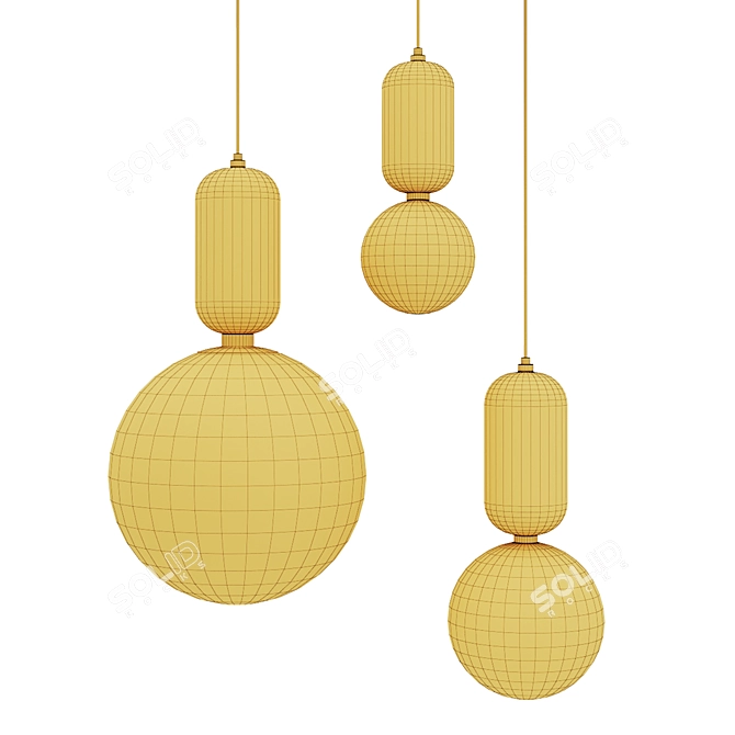 Elegant Parachilna Aballs Pendant Lamps 3D model image 9