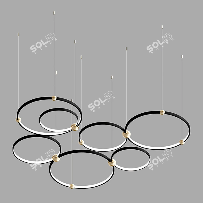 Planetary Ring Bundle: Versatile Sizes & High Quality 3D model image 2