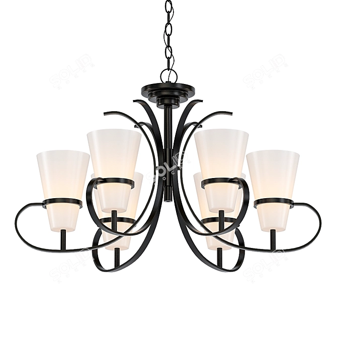 Elegant Fiacolla Pendant Light 3D model image 1