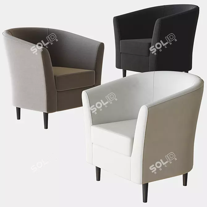 West Elm Mila Armchair: Modern Elegance for Your Home 3D model image 1