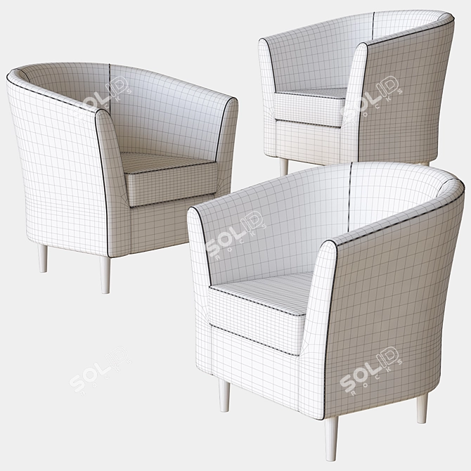 West Elm Mila Armchair: Modern Elegance for Your Home 3D model image 3