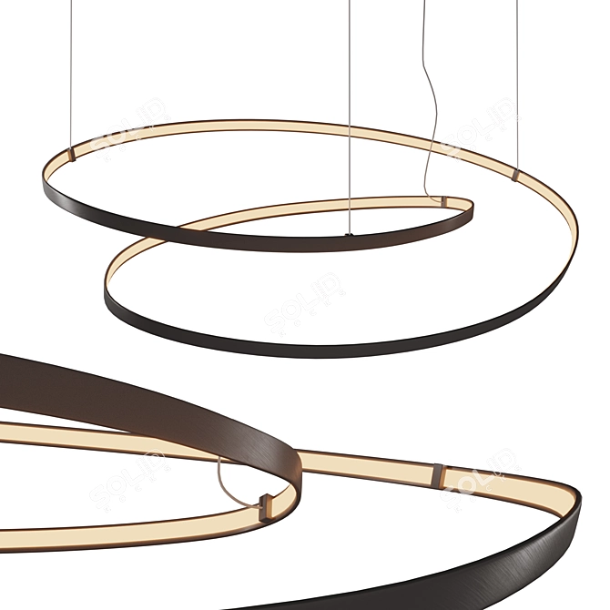 Heaven Sattelan Italia: Elegant Height-Adjustable Desk 3D model image 1