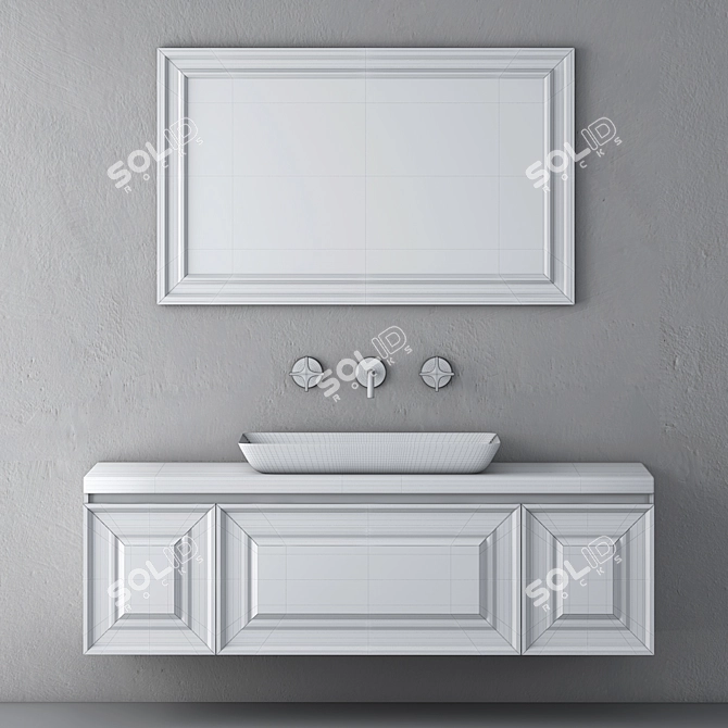 Modern Bathroom Furniture Set 3D model image 3