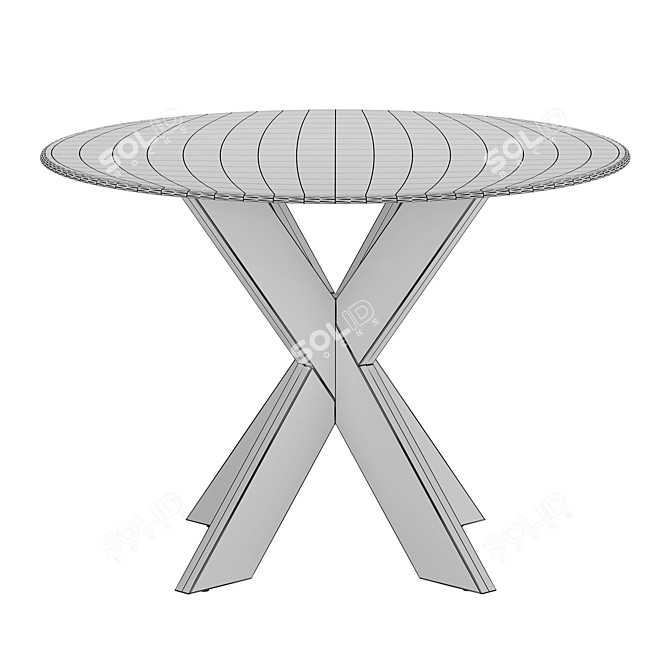 Modern Simon X Dining Table 3D model image 3