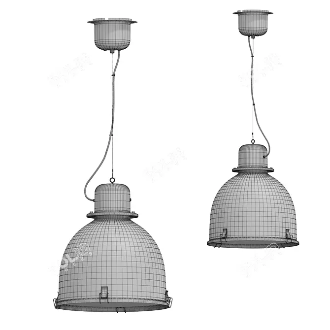 Svartnora Pendant Lamp: Black Elegance 3D model image 3