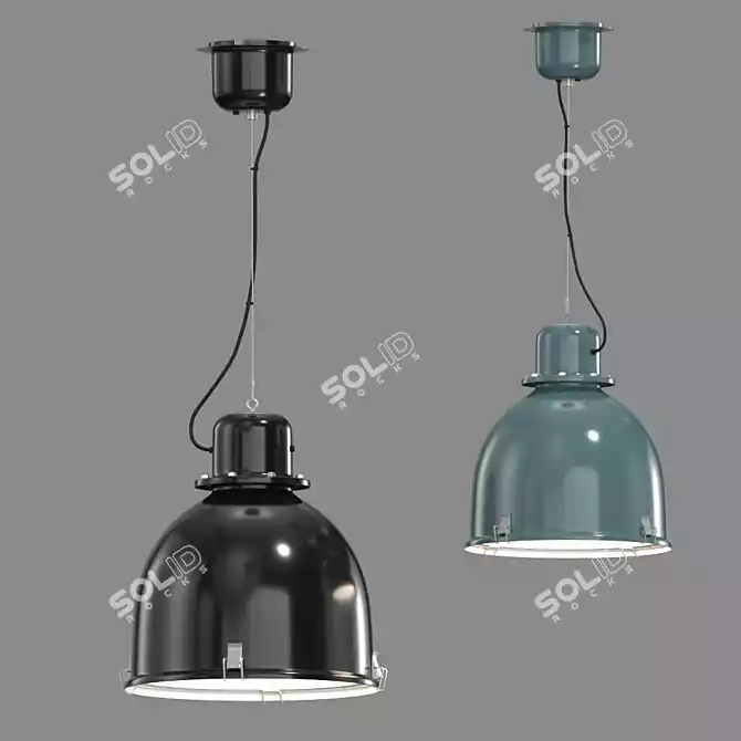 Svartnora Pendant Lamp: Black Elegance 3D model image 4