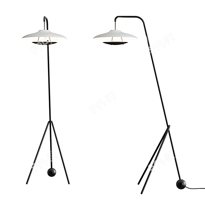 Stellar Haro Floor Lamp: Sleek Design, Perfect for Any Room! 3D model image 1