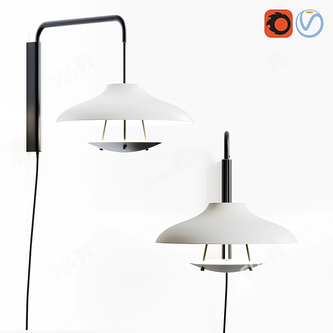 Modern Haro Wall Lamp by Stellar Works 3D model image 5