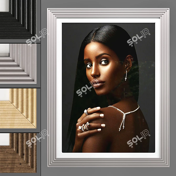 Elegant Art Frames Set 3D model image 2