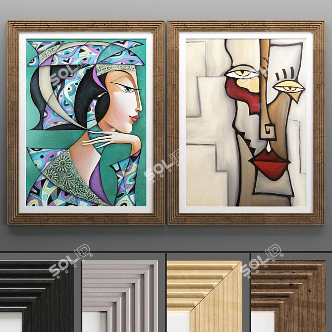 Modern Art Frame 545 50x70cm 3D model image 1