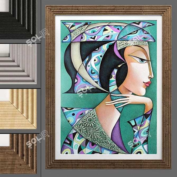 Modern Art Frame 545 50x70cm 3D model image 2