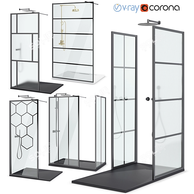 Modern Shower Panels Set - West One Bathrooms 109 3D model image 1