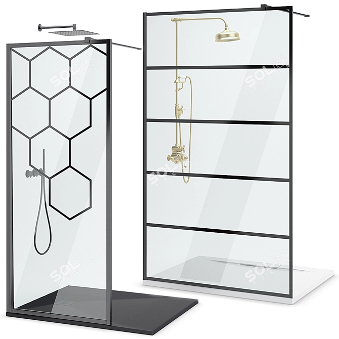 Modern Shower Panels Set - West One Bathrooms 109 3D model image 2
