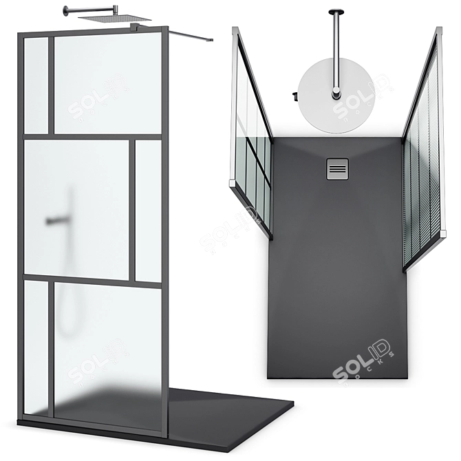 Modern Shower Panels Set - West One Bathrooms 109 3D model image 4