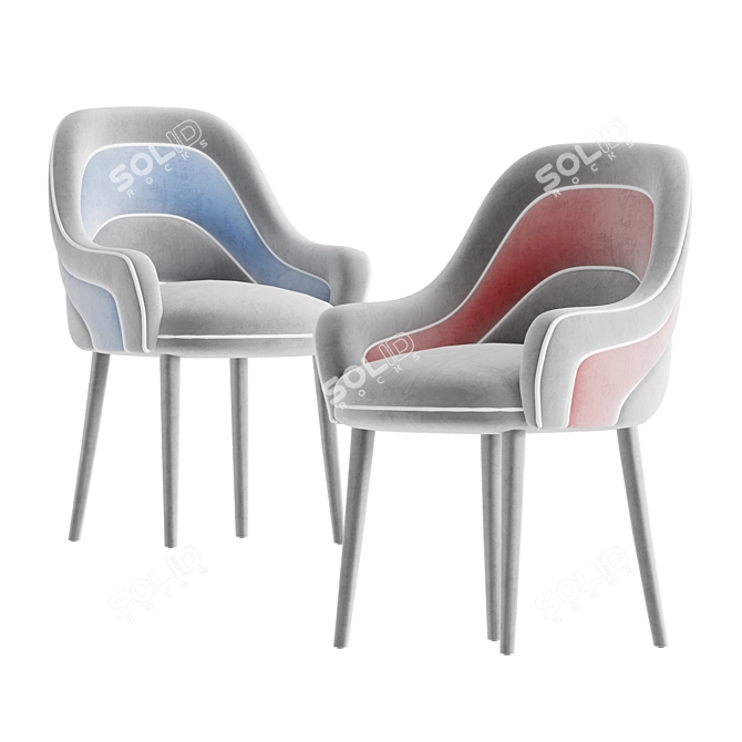 Elegant Charisse Dining Chair 3D model image 3