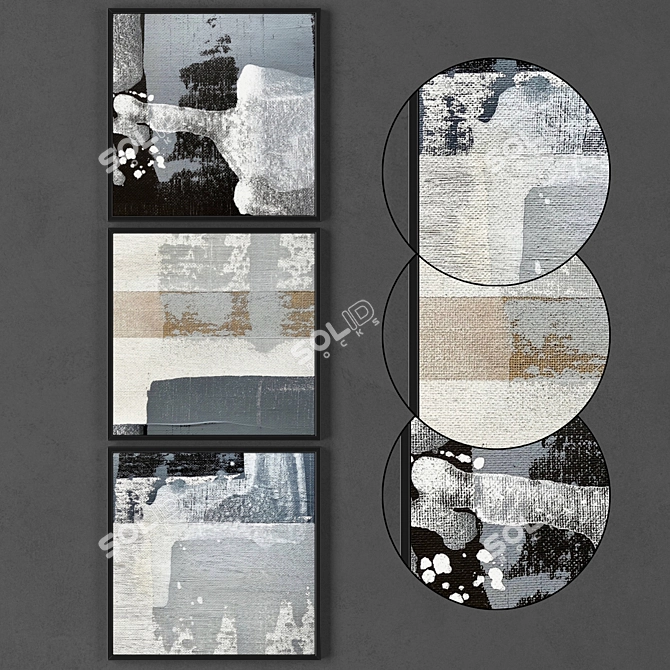 Texture Collection: 3 Frames (400x400mm) 3D model image 1