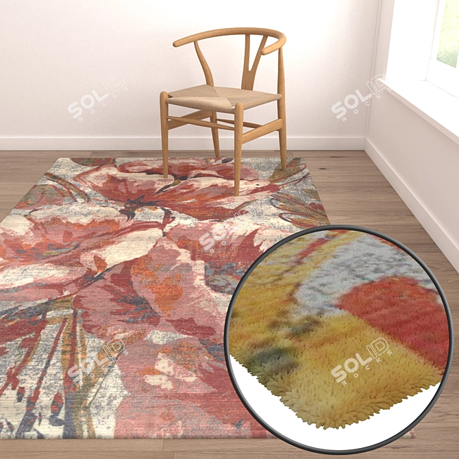 Luxury Carpet Set: 3 High-Quality Textures 3D model image 5