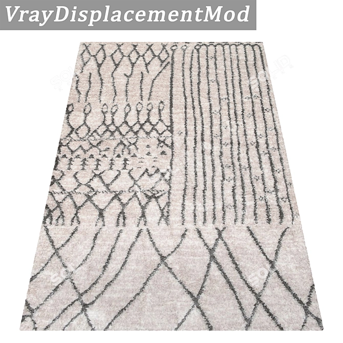 Luxury Textured Carpets Set 3D model image 3