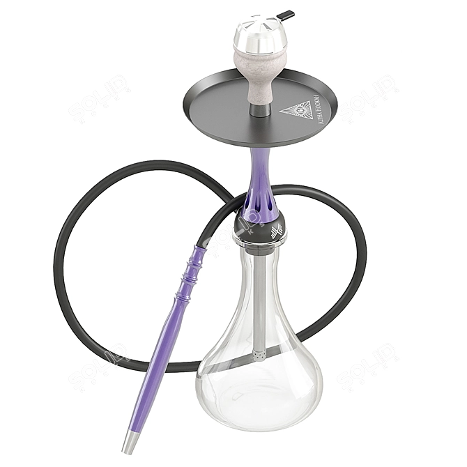 Sleek Alpha X Hookah 3D model image 2