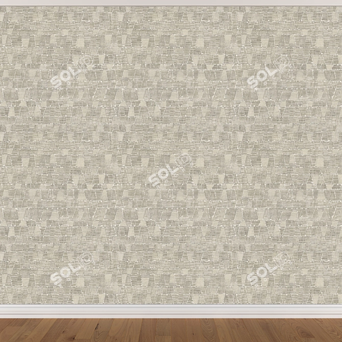 Seamless Wallpaper Set: 3 Textures 3D model image 3