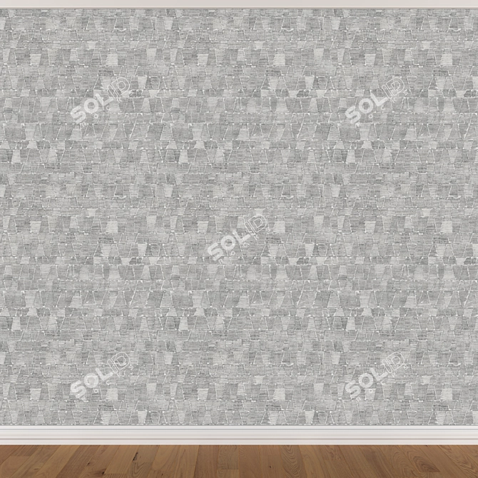 Seamless Wallpaper Set: 3 Textures 3D model image 4