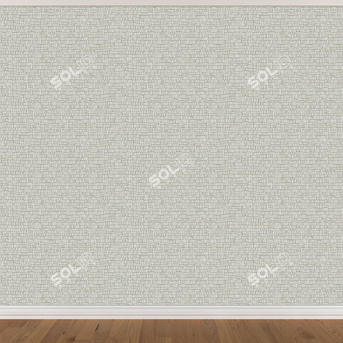 Seamless Wallpaper Set: 3 Colors & Textures 3D model image 3