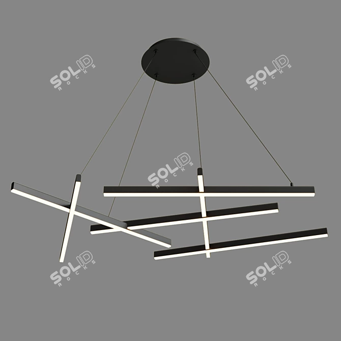 Modern Pendant Light by Maytoni Line 3D model image 1
