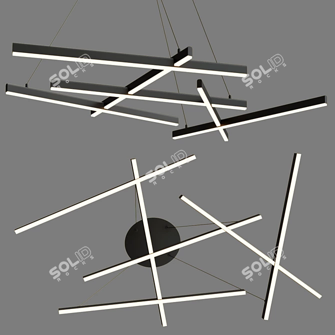 Modern Pendant Light by Maytoni Line 3D model image 2