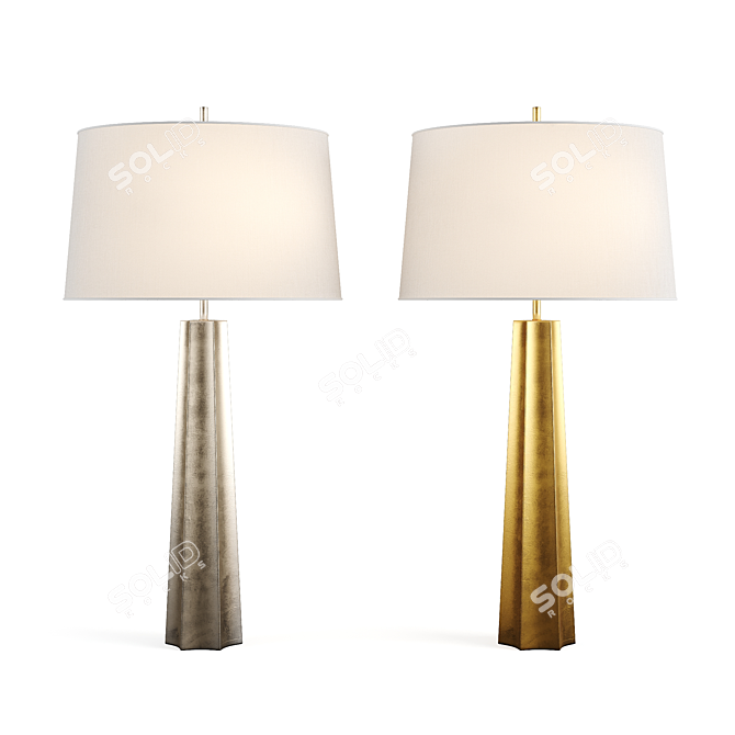 Elegant Celine Table Lamp - 32.5" Height 3D model image 1