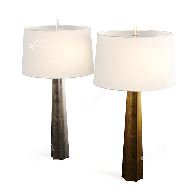 Elegant Celine Table Lamp - 32.5" Height 3D model image 2