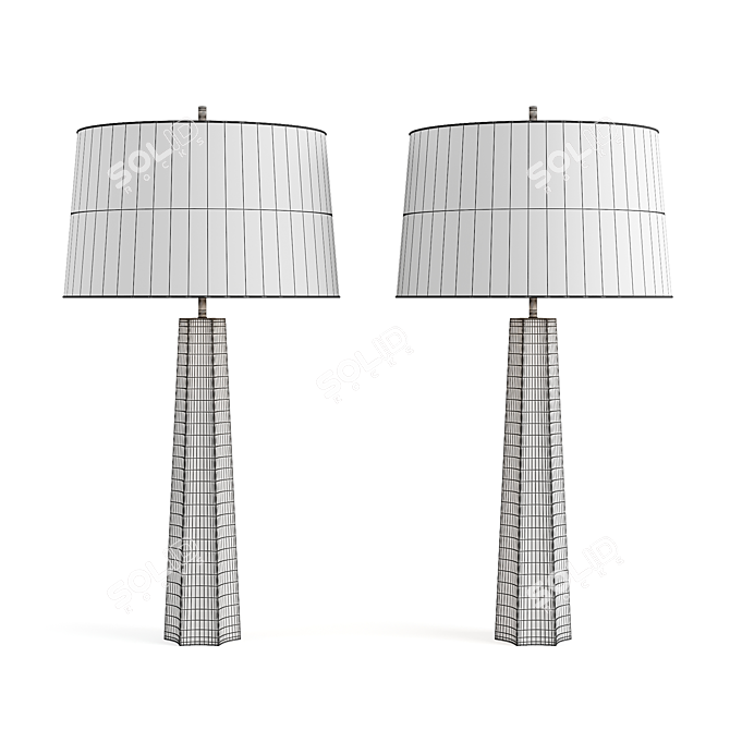 Elegant Celine Table Lamp - 32.5" Height 3D model image 3