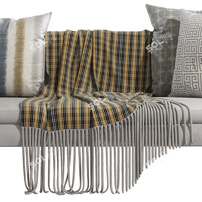  Charles Large Fabric Sofa | Stylish and Spacious 3D model image 4