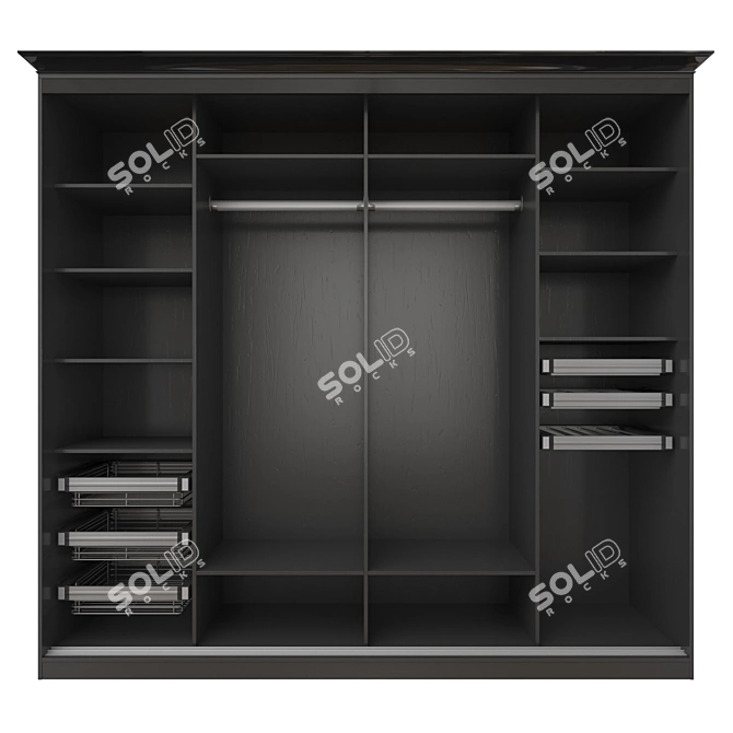 Sleek Sliding Wardrobe with SKM-80 System 3D model image 4