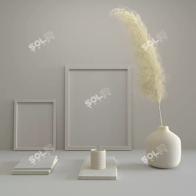 Elegant Home Decor Set 3D model image 2