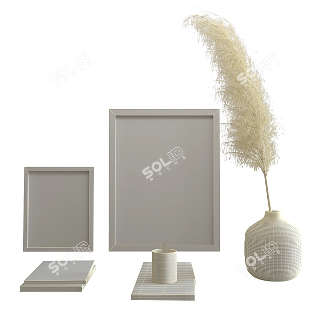 Elegant Home Decor Set 3D model image 4