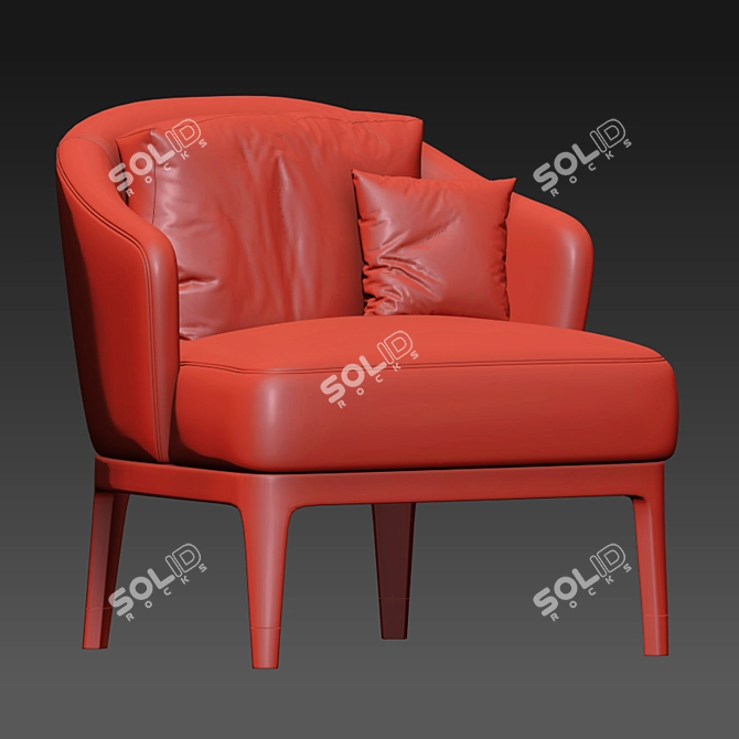 Italian Luxury Lungotevere Armchair 3D model image 2