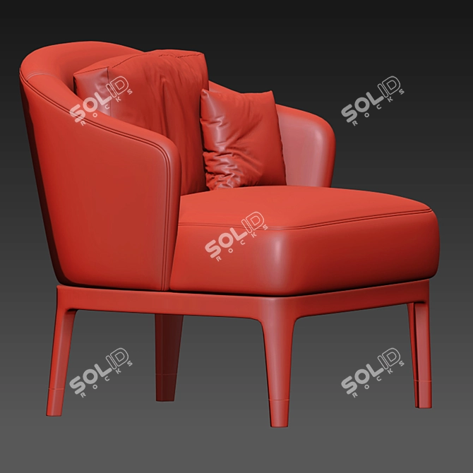 Italian Luxury Lungotevere Armchair 3D model image 3