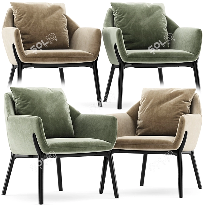 ErgoChic Nido Armchair 3D model image 1