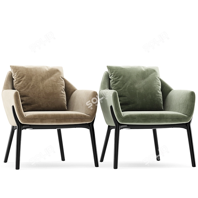 ErgoChic Nido Armchair 3D model image 2